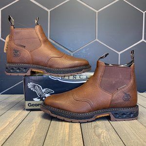 Georgia Boot Chelsea Carbolt Tech Brown Leather